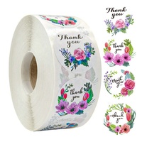 Regalos Personalizados, Papel Recubierto, Adhesivo Rectangular con Dibujos Animados, Laminado Impermeable, Rollo de Etiquetas Impresas a Color Personalizadas, Manualidades para Regalos