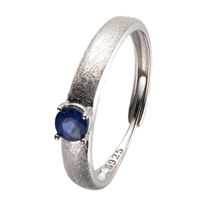 सरल उच्च अंत ब्रश आला s925 चांदी 18k प्राकृतिक कबूतर रक्त लाल सैपफायर इन शैली जन्मदिन की अंगूठी - Product Image 6