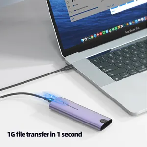 Nuova custodia Ssd esterna con porta 3.1 USB di tipo c per disco rigido M.2 SSD 10gbps NVME & NGFF Sata custodia per disco rigido in alluminio