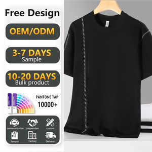 T-Shirt surdimensionné rétro personnalisé unisexe col rond livraison rapide été manches courtes tissu tissé impression décontracté hommes style Hip Hop - Product Image 1