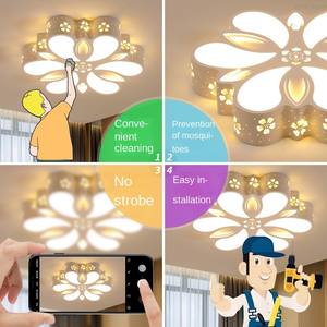 Plafonnier LED en acrylique pour décoration intérieure moderne, fer blanc, télécommande, circulaire, salle à manger, salon, IP33, Ra90 - Product Image 3