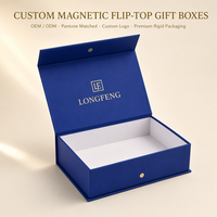 Kotak Kemasan Warna Premium Kustom dengan Laminasi Matt, Tutup Laci Magnetik Flip Top, Alas Kotak dengan Pintu Ganda, Sisipan Busa, Kotak Hadiah