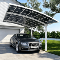 Abri de voiture en aluminium personnalisé avec protection UV, structure robuste en aluminium, toit en PE, abri pare-soleil pour allée, jardin, stationnement