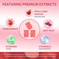 Gummies véganes Keto fruitées au vinaigre de cidre de pomme pour la perte de poids, 1500mg, brûle-graisses, coupe-faim, stimule le métabolisme, 3g*60