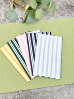 Serviettes en papier jetables rayées colorées, format personnalisé, gaufrage à la feuille d'or pour hôtel et banquet