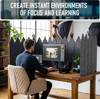 Panneau de séparation de bureau en feutre haute densité écologique, pliable, acoustique, pour école, bibliothèque, bureau, cloison de séparation