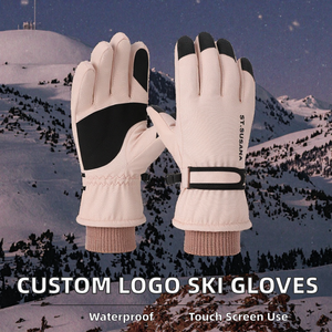 Custom Logo Insulated Polyester Outdoor Motorcycle Touchscreen Snow Waterproof Snowboard Winter <b>Womens</b> <b>Ski</b> <b>Gloves</b> Sports - Product Image 2