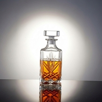 Carafe à whisky en verre cristal de luxe vide 750 ml, cadeau d'affaires classique transparent