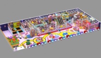ODE/OEM équipement d'amusement extérieur commercial intérieur enfants interactif en plastique Double glissière zone centrale de jeu NINGK-IDS modèle 50