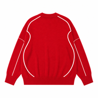 Pull-over décontracté d'hiver pour homme personnalisé ODM/OEM - Tricot à col rond avec lettres jacquard en coton anti-plis et anti-rétrécissement