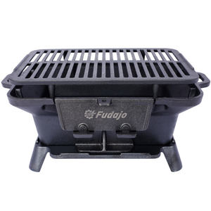 Barbecue portable en fonte émaillée Fudajo, ovale, durable, pour usage extérieur et jardin. - Product Image 5