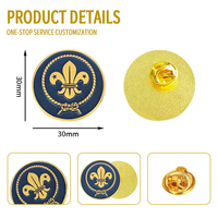 PERSONNALISÉ pour TOUTES LES BAGUES EN MÉTALE, Insignes métalliques Fleur-de-Lis et icônes de scouts, Broches, Finition émail souple multicolore, Événements scouts américains