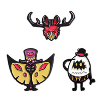 Badge en alliage électroplaqué de dessin animé Anime Sir Pentious, Hazbin Hotel Alastor