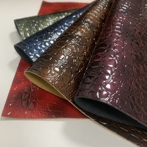 PU合成皮革生地0.95mm箔クロコダイルパターン模造コットンハンドバッグ用靴財布ヘアバンド装飾 - Product Image 6
