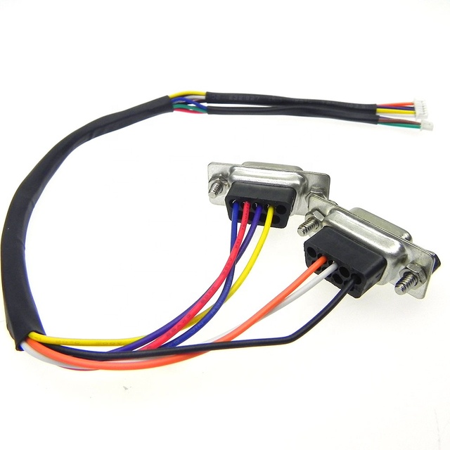 Customized Tin Plated Copper Db9 Rs232 Serial RJ45 Molex Micro Fit Power Connector 2-14pin PTFE PVC Jacket Computer Cable