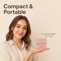 Pochette en microfibre suédée pour bijoux avec bouton-pression, logo personnalisé, petit sac cadeau pour emballage de bijoux, vente en gros