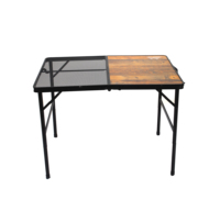 Mesa plegable para acampar, mesa de picnic portátil, mesa para exteriores con patas de aluminio