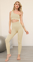 Soutien-gorge asymétrique Sexy pour femmes, ensemble deux pièces, élégant, sangle d'épaule, Yoga, entraînement, activité