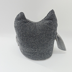 Niedlicher Cartoon-Eulen-<span class=keywords><strong>Türstopper</strong></span> mit halbgeschlossenen Augen aus Fischgrätstoff mit blauem Gürtel, dekorativer gewichteter <span class=keywords><strong>Türstopper</strong></span> zur Dekoration - Product Image 3