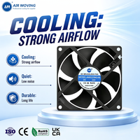 AM 9225M24B 92x92x25mm 12V 24V 48V Hoher CFM Bürstenloser Kugellager-Elektrolüfter IP65/IP66/IP67/IP68 Wasserdichter DC-Kühllüfter