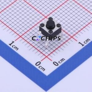 GT-TC075B-H038-L1 Tactile Switch Through hole-4P,4.5x4.5mm Switch Single Pole Single Throw Round Button 2.5N Through Hole - Product Image 1