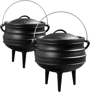 Olla a Presión de Hierro Fundido al por Mayor de Fábrica, Olla para Camping, Olla de Tres Patas, Olla para Sopa de Hierro Fundido, Caldero - Product Image 2