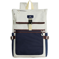 Sac à dos décontracté de style vintage, imperméable, durable, léger, avec poignée supérieure, multi-poches, grande capacité, coussin d'air, pour l'école et le quotidien