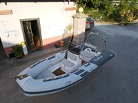 Bateau semi-rigide de luxe en fibre de verre de 4,8 m, modèle 480, haute vitesse, en PVC/Hypalon, pour 6 personnes, avec moteur et kit combiné pour la navigation à la dérive