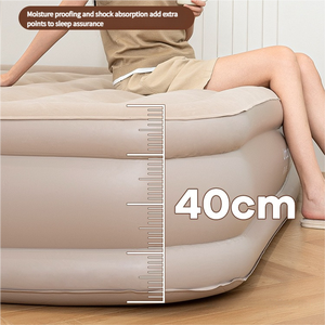 <span class=keywords><strong>Lit</strong></span> gonflable convertible double moderne avec pompe intégrée, matelas gonflable pliable et portable en mousse de PVC pour la maison et le camping en plein air - Product Image 4