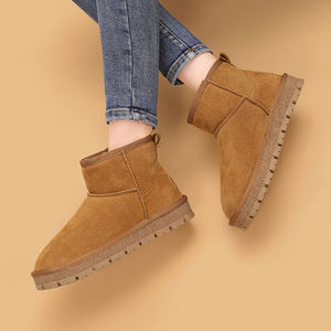 <span class=keywords><strong>Chen</strong></span> Ma女性用屋外防水サーマルショートアンクル & ブーティ冬ブーツ快適スエードぬいぐるみゴムミッドソールソフト居心地 - Product Image 4