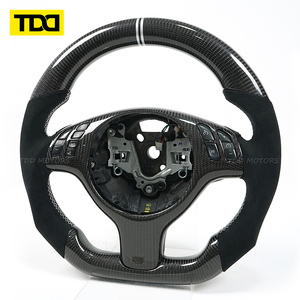 พวงมาลัยหนังกลับอิตาลีแบบกำหนดเอง TDD คาร์บอนไฟเบอร์ สำหรับ BMW E46 M3 M5 E46 E39 X5 E53 Z3 E36 - Product Image 3