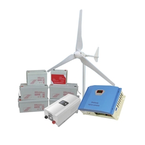 Système hybride d'énergie solaire et éolienne 3KW 5KW 10KW pour usage domestique, éolienne verticale 1200W / alternateur éolien à aimants - Product Image 1
