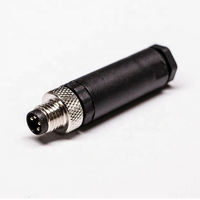 Câble adaptateur mâle en acier GIET M8 avec prise en caoutchouc PVC, connecteur circulaire étanche en laiton à 3, 4, 5, 6, 8, 12 broches