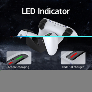 Gaminja Nhanh Chóng Sạc Cho Ps5 Điều Khiển Sạc Trạm <span class=keywords><strong>Dock</strong></span> Với Cáp USB Và Ánh Sáng Màu Xanh Thanh Cho Ps5 Playstation 5 - Product Image 6