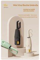 Parapluie de Voyage Pliant 5 Volets Élégant et Robuste, Qualité Premium, Mini Anneau de Fixation, Idéal Toutes Conditions Météo