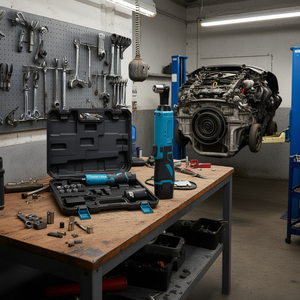 Clé à cliquet électrique sans fil industrielle à angle droit, 3/8 po, batterie lithium 18 V 1200 mAh, 7 douilles - Product Image 2