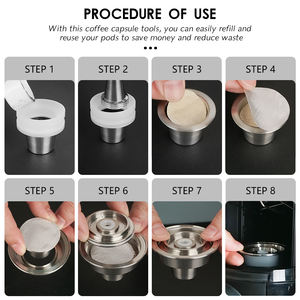 Vente chaude <span class=keywords><strong>Réutilisable</strong></span> En Acier Inoxydable <span class=keywords><strong>Nespresso</strong></span> OriginalLine Convertisseur Titulaire <span class=keywords><strong>Vertuoline</strong></span> Machines Café <span class=keywords><strong>Capsule</strong></span> Adaptateur En Métal - Product Image 4