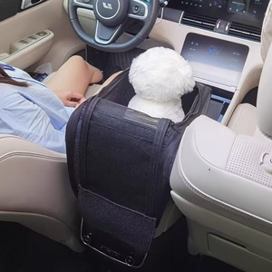 Asiento elevador portátil personalizado <span class=keywords><strong>para</strong></span> perros con correa de seguridad, bolsa de viaje <span class=keywords><strong>para</strong></span> perros, consola de <span class=keywords><strong>lona</strong></span> lavable <span class=keywords><strong>para</strong></span> coches, patrón sólido - Product Image 3
