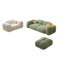 Ensemble de canapés 3+2+1 pour salon, canapé moderne de luxe en tissu velours doux, canapé élégant en tissu nuage, canapé 2 et 3 places pour la maison