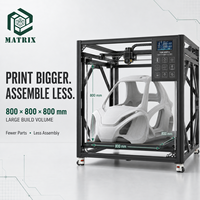 Imprimante 3D FDM automatique grand format haute vitesse 800*800*800mm, compatible PLA, aluminium, 500mm/s, pour la production de prototypes industriels