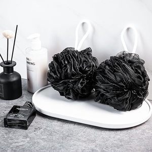 Loofah Sponge XXL-100g 4 Pack, <b>Bath</b> Sponge Soft Mesh Shower Puff Loofah for Men, Exfoliating Body Scrubber for Women Black - Product Image 2