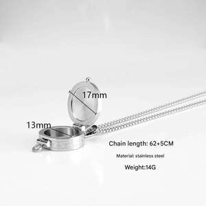 Collier pendentif de mode pour femme, bijoux fins en acier inoxydable, baume à lèvres, Fête des Mères - Product Image 3