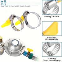 Collier de serrage à clé Colliers de serrage réglables en acier inoxydable pour dépoussiérage Collecteur de poussière et collier de serrage pour tuyau de ventilation du sèche-linge