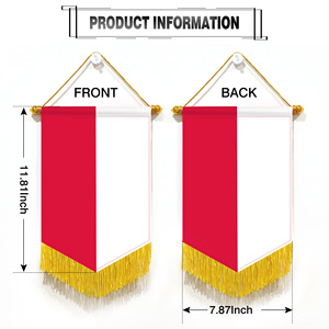 Wholesale Mini Pennant Car Flags 20x30cm Poland Wall Decor <b>Small</b> <b>Ornaments</b> Hanging Digital Printing Satin Material - Product Image 3