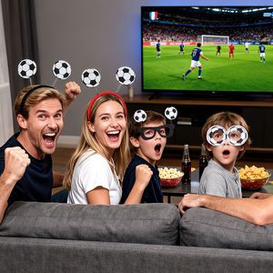 ชุดแว่นตาและที่คาดผมพลาสติกแบบกำหนดเองสำหรับแฟนบอลในวันแข่งขัน งานปาร์ตี้วันแข่งขัน และสร้างสีสันให้กับทีม - Product Image 2