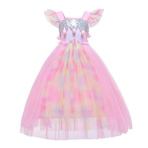2019 nouveau design belle princesse sans manches enfants paillettes robe filles pour les vêtements de fête - Product Image 1