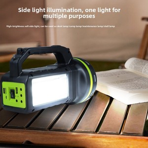 Di động năng lượng mặt trời siêu sáng đèn pin tất cả-trong-một với ngân hàng điện, loa, máy nghe nhạc MP3 & <span class=keywords><strong>FM</strong></span> radio, đa-sử dụng tìm kiếm ánh - Product Image 2