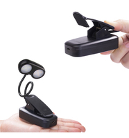 Lampe LED neuve, protection des yeux, petite abat-jour en plastique, modèle à piles, lampe de lecture à pince, dortoir étudiant, chambre à coucher