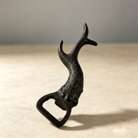 Ouvre-bouteille en fonte de fer finition bronze moderne, sculpture artistique en forme de bois de cerf, décoration de luxe pour la maison, fait main, écologique, durable, pour table