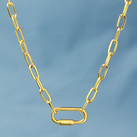 Collier à breloques pour femme en acier inoxydable 316L plaqué or PVD 14k 18k, avec fermoir mousqueton, ajoutez une breloque pour femme